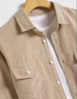 Autumn Winter Retro Corduroy Jacket Short Men's