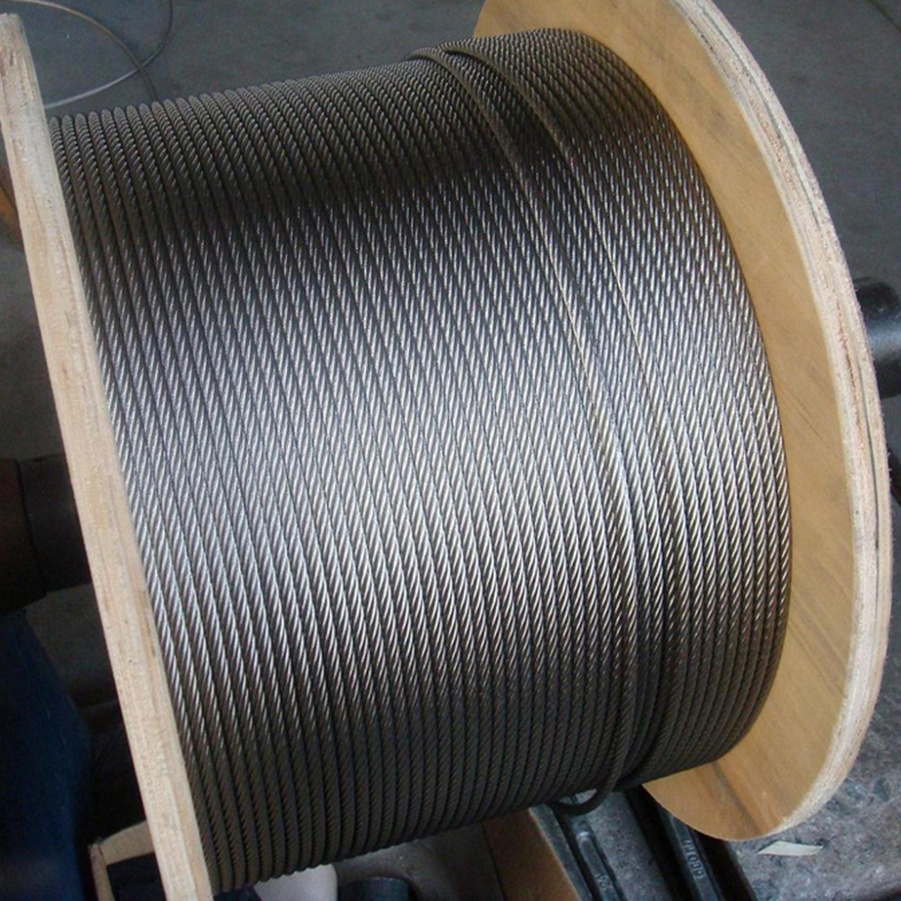 Corde métallique en acier inoxydable 7x19 pour la marine