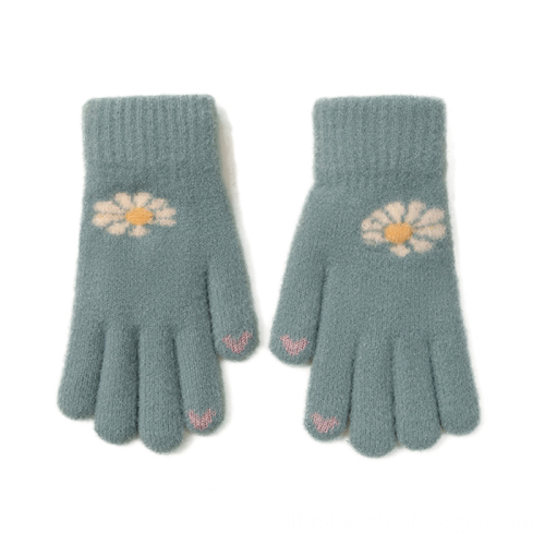 Winter Jacquard Touch Screen Stretch Knitted Unisex Warm Gloves