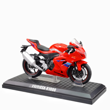 Interactive Diecast 1:12 Scale Suzuki GSXR1000 Alloy Model with Moveable Front Wheel Steering and Ornaments