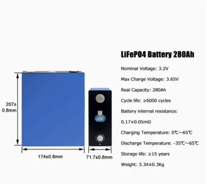 GEOFF CATL LF280 Lithium Ion Rechargeable Battery 3.2V 280Ah LiFePO4 Cell