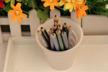 metallic round color pencil /metal paint coloring pencils/wood pencil/metal tin pencil box / colored pencil