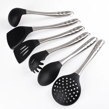 silicone stainless steel utensils cooking tool set
