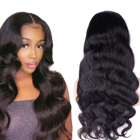 Ready To Ship Brazilian HD Body Wave Wholesale 100% Vendors Glueless Virgin Front Lace Curly Wet and Wavy Human Hair Wig