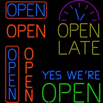 OPEN NEON SIGN FOR BUSINESS