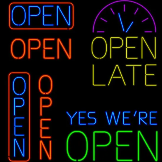 OPEN NEON SIGN FOR BUSINESS