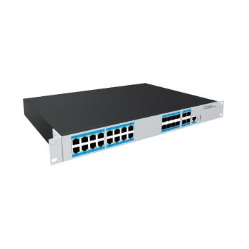 28-पोर्ट 10g अपलिंक L3 ने स्वचालन के लिए SNMP और LACP के साथ POE औद्योगिक स्विच प्रबंधित किया