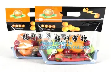 Resealable zipper grape bag fruit packaging bags plastic slider bag, fresh fruit packaging slider zipper bag, vegetable fruit pa