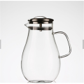 Eco-vriendelijke custom New Design Goede prijs Water Pitcher glazen kan met 304 roestvrijstalen deksel