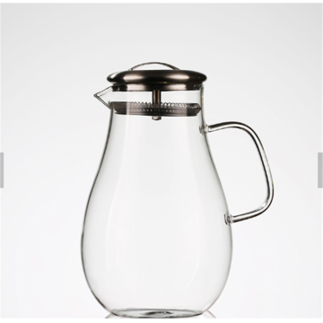 Eco friendly custom New Design Good Price Water Pitcher glass jug with 304 stainless steel lid