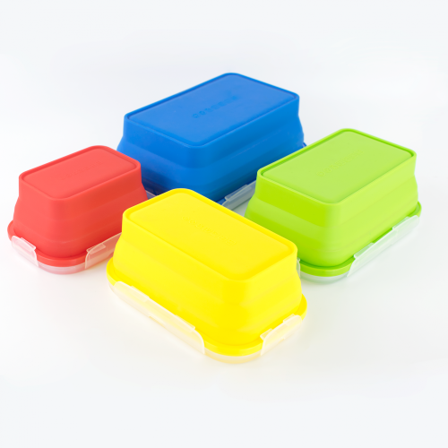 Collapsible microwave silicone bento lunch box