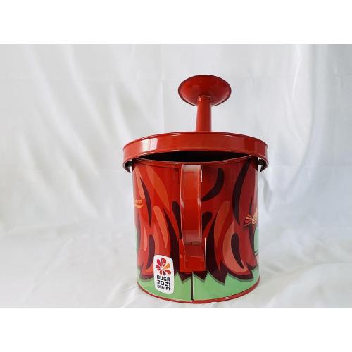 Red Metal Watering Can With 1 Gallon