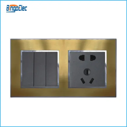 new designed 3gang button switch and 5pin light socket
