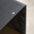Schwarzer monolithischer Wohnzimmer Beton Couchtisch