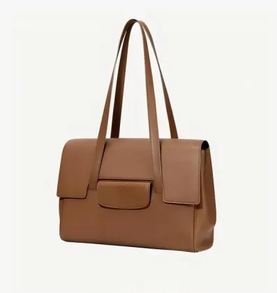 Genuine Leather Laptop Tote Bag for Women