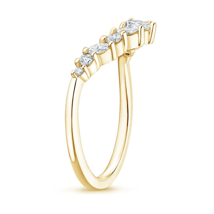 Colecție elegantă de verighete cu diamante de laborator din aur de 14K