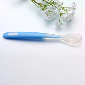 Hot sale baby flexible silicone baby spoon, silicone mixing spoon