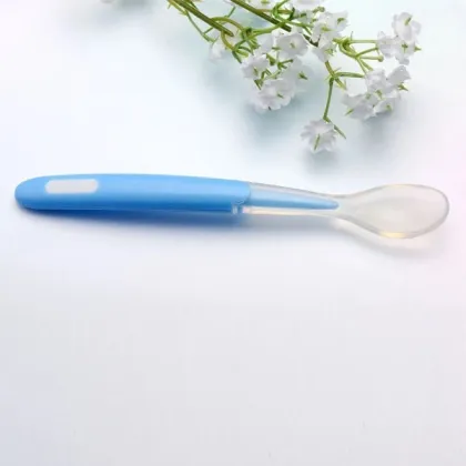 Hot sale baby flexible silicone baby spoon, silicone mixing spoon