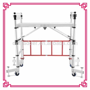aluminium ladder mobile foldable ladder frame scaffolding with wheels