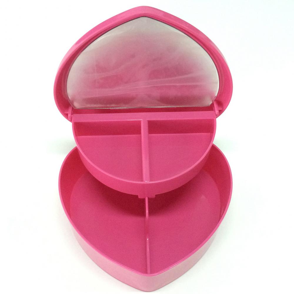 Plastic heart shaped storage box