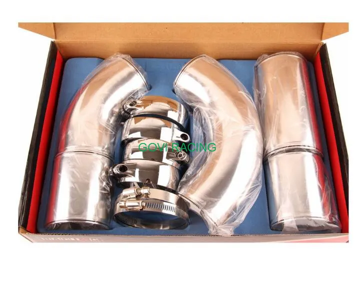 Kit di tubo di aspirazione dell'aria universale in alluminio con tubo di staffa 76mm