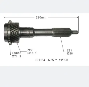 Wholesale Auto Parts: Transmission Gear Shaft for 33301-35071