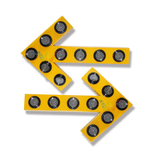 road construction aluminum yellow flashing arrow sign