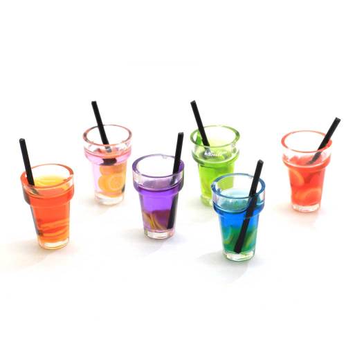 Cool Clear 3D Resin Fruit Slices Kawaii Drink Cup Embellishment Beads Craft Slime Filler Decoration Photo Props