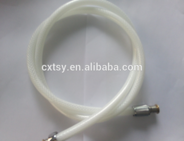 High quality bath accessories 3 layer white braid woven PVC shower hose