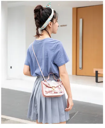 Sandro Women's Transparent Pattern Shoulder Bag Messenger Tote