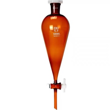 Amber Glass Separate Funnel with stopcock 1000ml