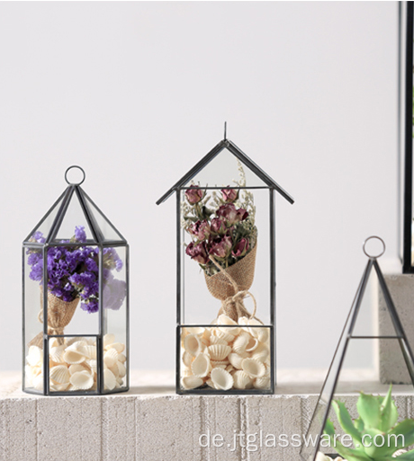 Quadratische Klarglas Pflanzenvase Blumenterrarium