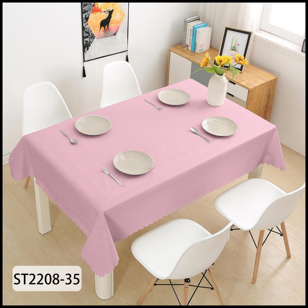 Pink Plain Tablecloth Jpg