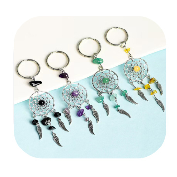 High Quality Natural DIY Crystal Dreamcatcher Keychain for Decoration - Wholesale