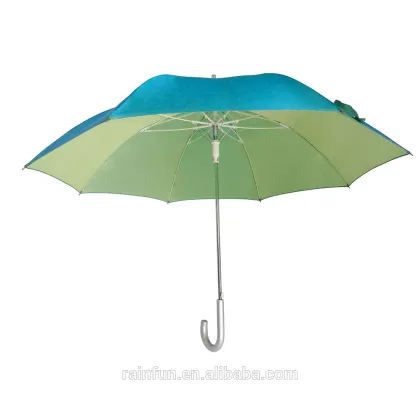 Aluminum shaft bright promotional rain umbrella