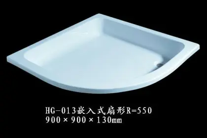 American Standard Fan-Shaped Acrylic Shower Trays
