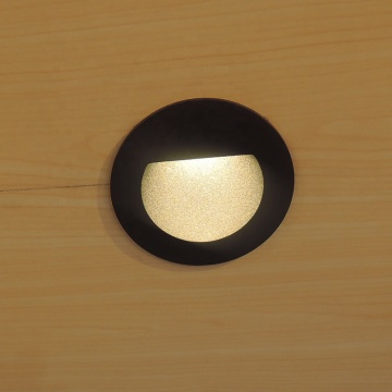 IP65 LED Round Recessed Wall Step Lights for Indoor Stairs and Outdoor Lighting (220-240V)