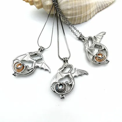 Dragon Pearl Pendant Necklace Jewelry