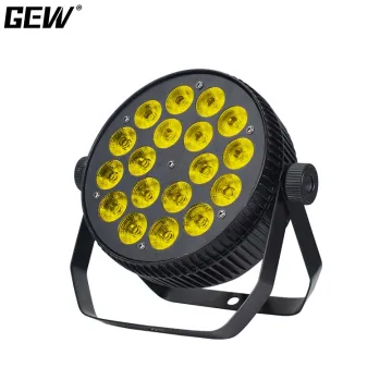 DMX-Controlled 18x10W RGBW 4-in-1 Flat PAR Light for DJ Parties and Stage Lighting