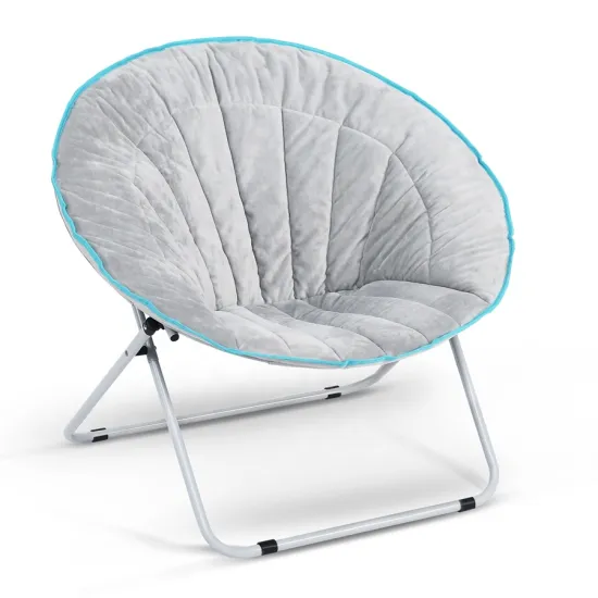 Portable Foldable Oversized Comfortable Camping Moon Saucer Chair