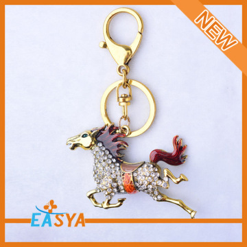 Populer lain kuda berbentuk gantungan kunci kristal murah Keychain hewan dalam jumlah besar