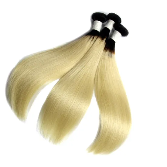 1B/613# blonde silk straight natural Russian hair