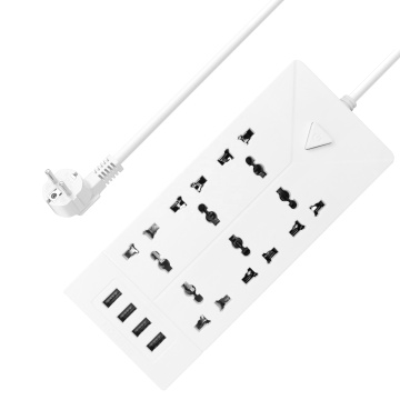 6 Gang Extension Socket with 4 USB Hot Sale Cheap Power Strip
