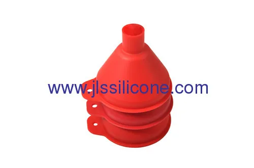 Middle Sized Silicone Funnel In Red 