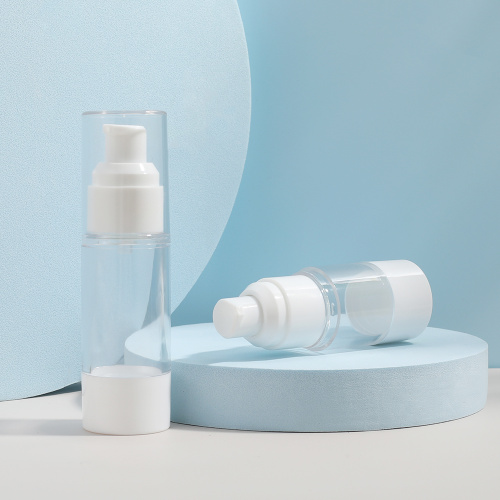 China White & Transparent Airless Pump Bottle for Cosmetics Supplier