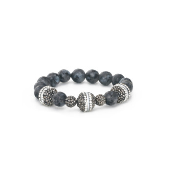 Wholesale Jewelry Freshwater Pearl Charm Faceted Black Labradorite Beads Diy Beads Bracelet