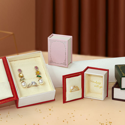Book-style Paper Board and Velet jewelry box