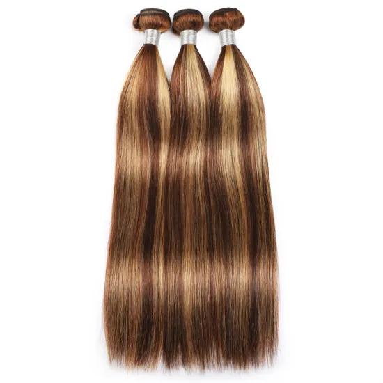Hot sale p4/27 woman hair virgin brazilian piano color hair bundles