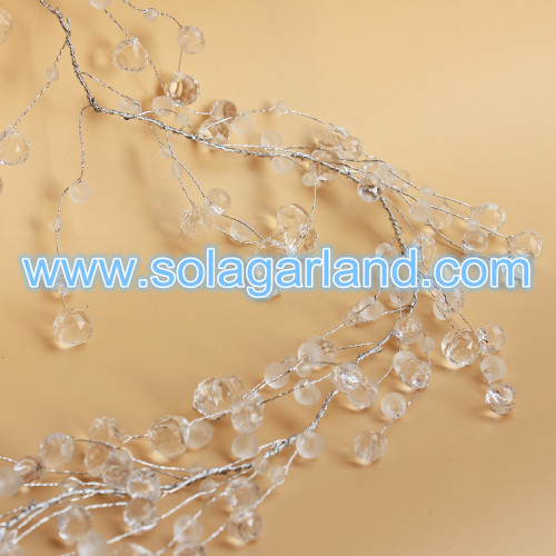 Frost Bead Garland Wire Faceted Diamond Bead Branch