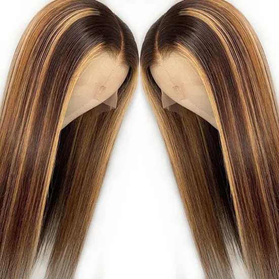 Blonde Highlighted Wig Human Hair, Highlight Body Deep Wave Curly Wig,HD Honey Blonde Highlight Lace Front Wig For Black Women
